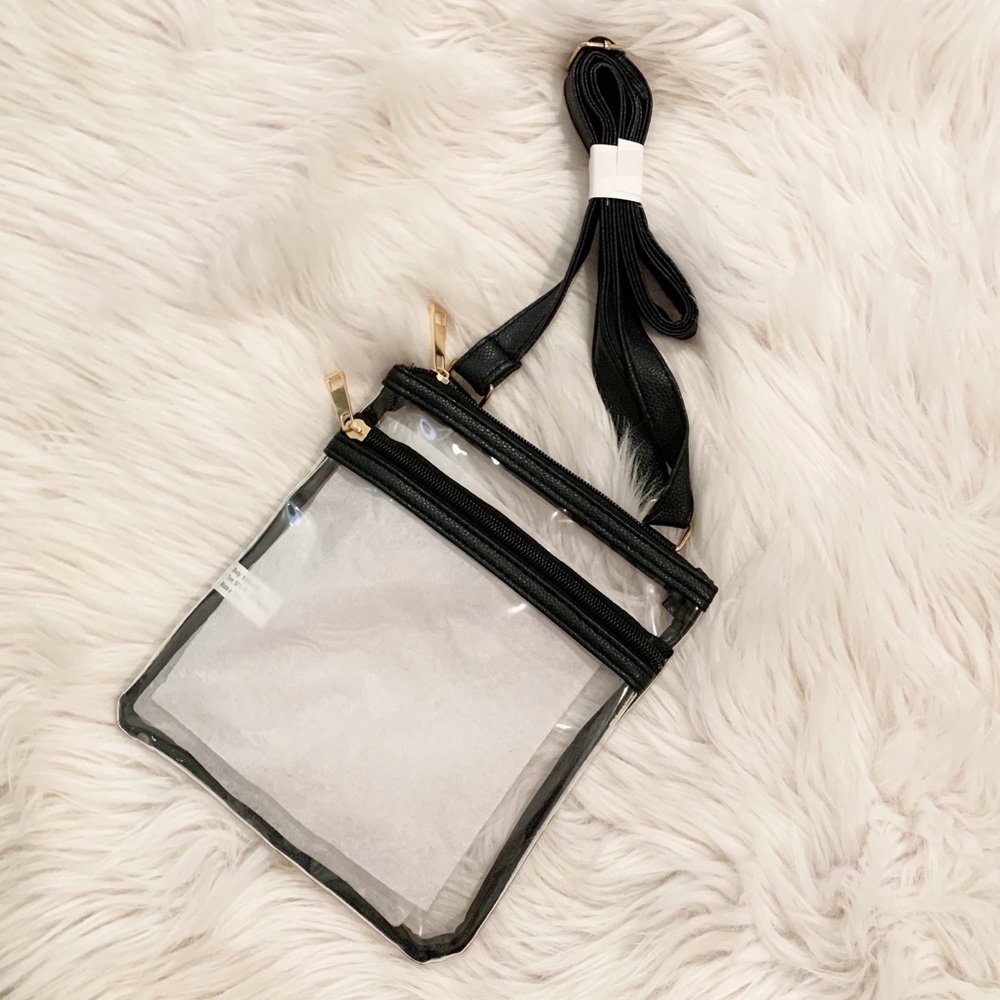 NWT | Clear Vegan Leather Crossbody